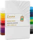 Lavea® Hoeslaken 120x200 cm – 100% Katoen, Wit