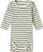 NAME IT - NBNBANI LS BODY NOOS - Baby - Bodies - Dusty Olive - Gestreept - Lange mouw