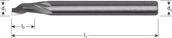 Rotec HSS-E Groeffrees, d1:ø5 - l2:18 - l3:35 - l1:80 - d2:ø8