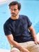 LERROS T-shirt met bloemenprint en ronde hals van jersey, Maat: XL, Kleur: CLASSIC NAVY, 100% katoen