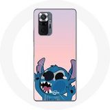 Maniacase Etui voor Xiaomi Redmi Note 10 Pro Stitch de neus in de lucht roze achtergrond