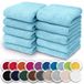 NatureMark Set van 10 kleine badstof handdoeken voor gezicht en handen – 100% katoen, zacht en absorberend – 30×30 cm, Lichtblauw