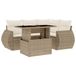 vidaXL 5-delige Loungeset met kussens, polyrattan, beige