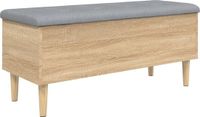 vidaXL Opbergbankje 102x42x46 cm bewerkt hout sonoma eikenkleurig