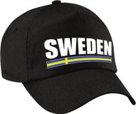Bellatio Decorations Sweden supporters pet zwart voor dames en heren - Zweden landen cap - supporter kleding