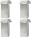 vidaXL Slakkenhekje - 4 stuks - 13,5 x 13,5 x 25 cm - Roestvrij staal - Zilver