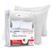 Guardmax Waterdichte kussenbeschermers hoezen met ritssluiting bedwantsbestendig - ademende, hypoallergene omhulling allergiebestrijding huisstofmijtbestrijding, niet luidruchtig (Queen Size 50 x 76