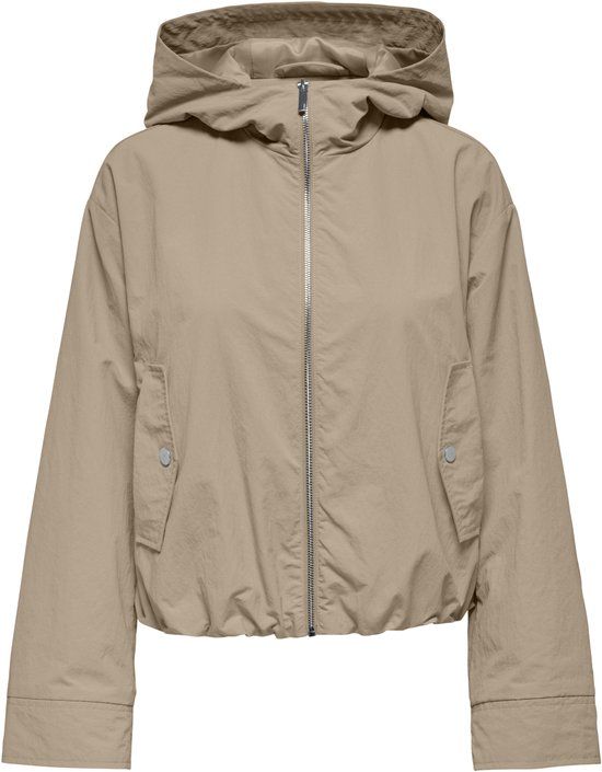 Only ONLBEALO Hood Jacket Otw Noos 15336162 Humus/silver Trim Women's Size - XL