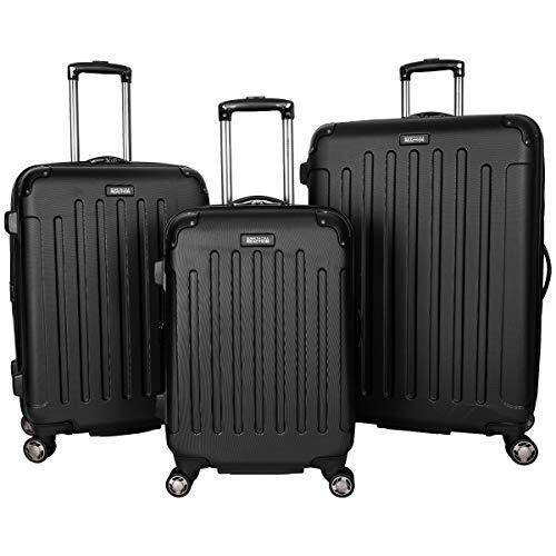 Kenneth Cole REACTION Abs 8-wiel 3-delige geneste set bagage: 20" Carry-on, 24", 28", Zwart (zwart) - 5708135