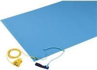 Merkloos ESD-tafelzeil, Breedte 600 mm x lengte per meter, PVC, Bleu