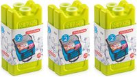 Plasticforte kleine koelelementen - 6 stuks - groen - 11 x 5.5 cm - kunststof