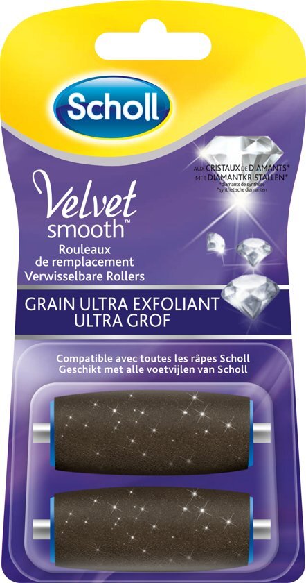 Scholl Velvet Smooth Verwisselbare Rollers Diamantkristallen 2 x Ultra Grof