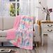 COCOPLAY W Imitatiebont Deken, Super Zacht, Donzig, Lichtgewicht, Luxueus, Gezellig, Warm, Pluizig, Pluche, Sherpa, Roze, Regenboog, Microvezel Deken voor Bed, Bank, Woonkamer (Roze Roos, Plaid)