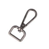 Velox Karabijnhaken, rechthoekig, Zamak, oud zilver, 17 mm, 5 stuks