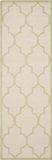 Safavieh Trellis Indoor handgetuft vloerkleed, Cambridge collectie, CAM134, Ivoor & Lichtgroen, 76 x 244 cm