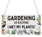 Plaque de jardin amusante en bois pour le jardinage