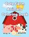 Cute Farm Animals Coloring Book