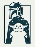 Komar Star Wars muurschildering | Mandalorian The Child and Father | Decoratie, Poster, Kunstdruk | Grootte 30 x 40 cm | WB-SW-002-30x40