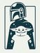 Komar Star Wars muurschildering | Mandalorian The Child and Father | Decoratie, Poster, Kunstdruk | Grootte 30 x 40 cm | WB-SW-002-30x40