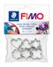 STAEDTLER FIMO accessoires – polybag 6 mini-koekjesvormpjes – verschillende motieven – diameter 2 cm – 8724 03, 6 snijvormen