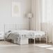 Maison Exclusive - Lit cadre avec tête et pied de lit en métal blanc 140x190 cm
