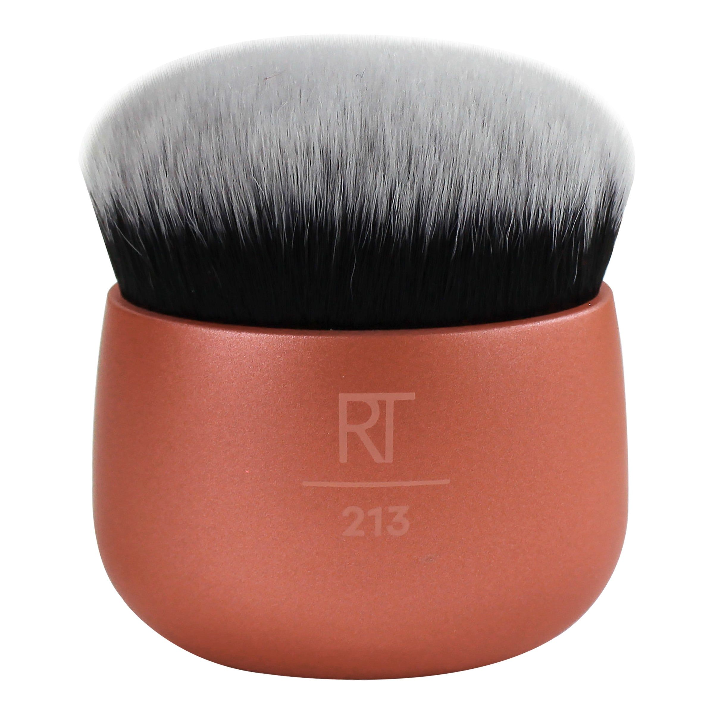 Real Techniques Foundation Kabuki Makeup Blender - Pink - Rounded - Synthetic - 1 pc