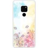Huawei Bedrukt siliconen hoesje compatibel met Mate 20 Watercolor flowers