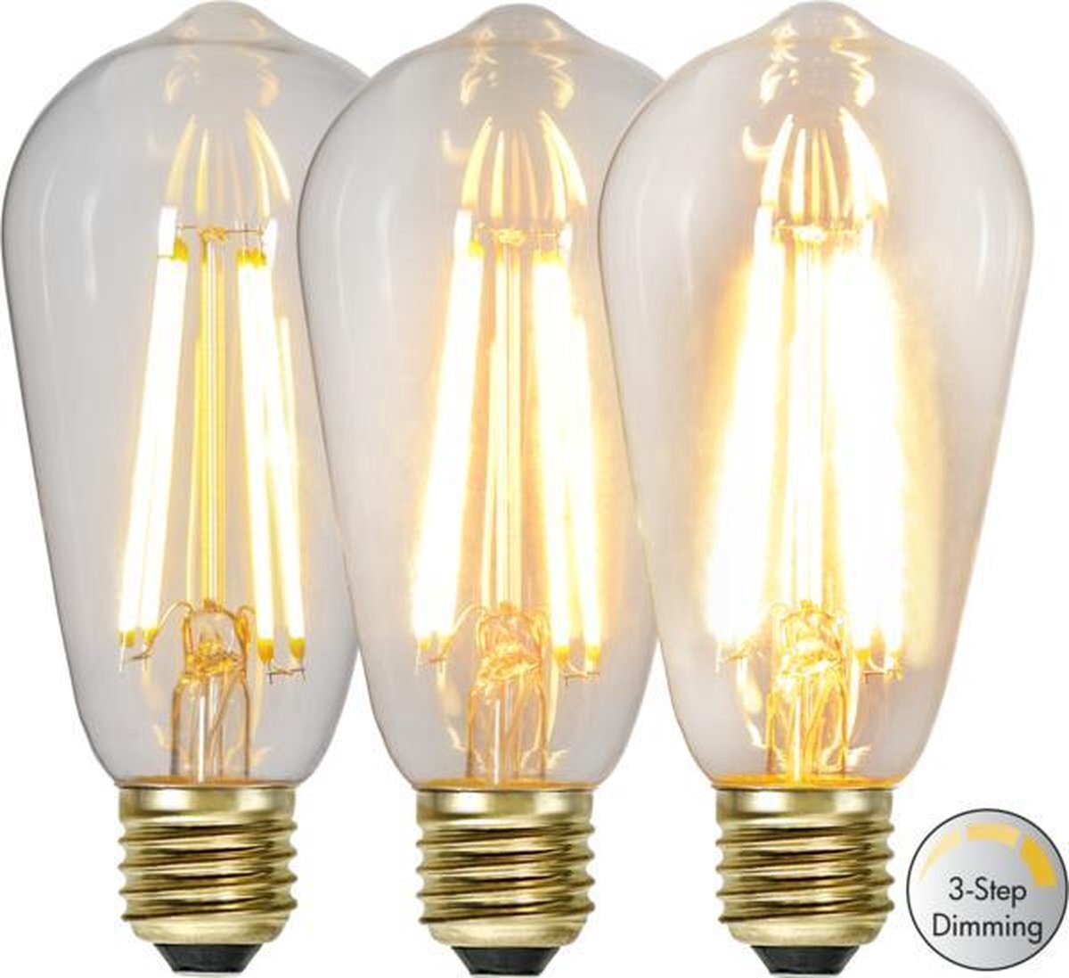 Star Trading 3 standen Edison lamp - 6.5W