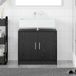 Maison Exclusive - Armoire de salle de bain exclusive, imitation chêne noir, dimensions : 63 x 29 x 55 cm