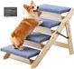 VEVOR Hondentrap 630x470x490 mm, 4-Treden Huisdierentrap, Opvouwbare Houten Trap, Geschikt voor Kleine, Middelgrote, Grote en Oudere Huisdieren, Evenals Puppy's Tot 68 Kg, Hondenladder voor Bedden, Banken en Auto's.