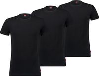 Levi's 3-pack heren T-shirt zwart M