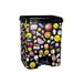 Grote plastic plastic milieuvriendelijke Bin Duo versierd Iml Emoticons 52 Liter, Zwart, One Size