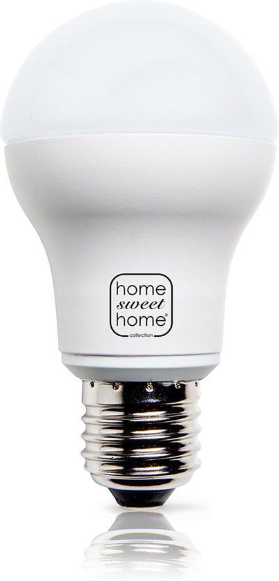 Home Sweet Home - Edison Vintage E27 LED filament lichtbron - Wit - 6/6/16cm - A60 Global - Retro LED lamp - 10W 806lm 2700K - warm wit licht -