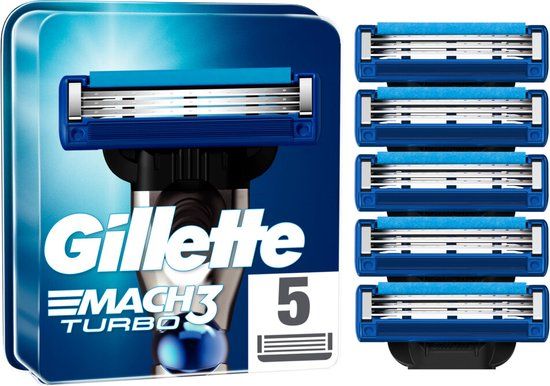 Gillette Mach3 Turbo Scheermesjes - 5 stuks