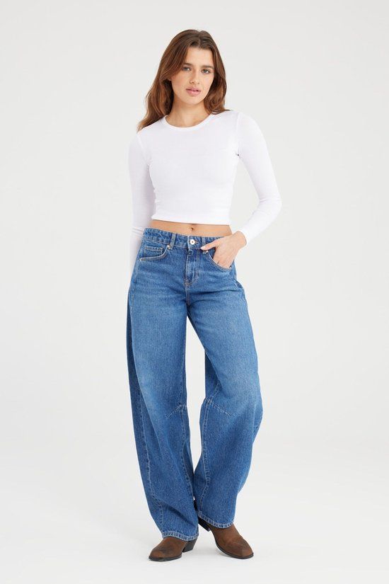 Cup of Joe Denim Clara Balloon Fit Jeans Medium Blue