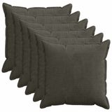 vidaXL - Kussensloop - 6 stuks - HOUTEN - Antraciet - 80 x 80 cm - corduroy