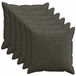 vidaXL - Kussensloop - 6 stuks - HOUTEN - Antraciet - 80 x 80 cm - corduroy
