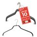 MAWA Hanger, Set van 10, Silhouette F, Ruimtebesparend, Duurzame Metalen Kleerhanger, Perfect voor T-shirts en Jumpers, 360° Draaibare Haak, Antislip Gecoate, 45 cm, Zwart