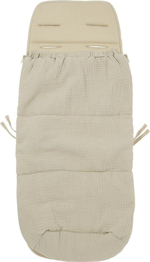 Meyco Baby Uni Buggy Footmuff and Insert - Pre-washed Hydrophilic - Sand - 45x130cm (2-in-1)