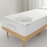 QuickZip Fitted Plus reservebundel: 1 hoeslaken (basis + ritslaken) en 1 laken met ritssluiting - gemakkelijk te vervangen, zal niet loskomen - zacht satijn 400 TC 100% katoen - 38,1 cm diepe zakken