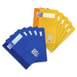 Oxford Oktavschrift, A6, liniatuur 52 (geruit), 32 vellen, geel & blauw, 10 stuks