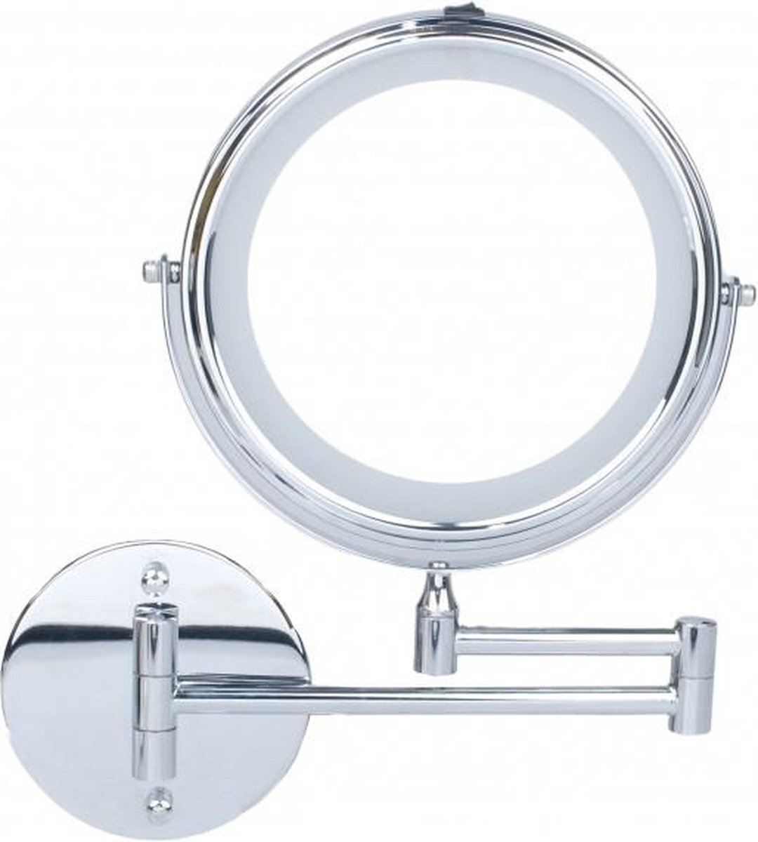 Viking Choice Make up spiegel - met verlichting - 20 cm - chroom