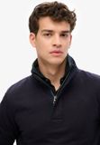 Superdry Cotton Classics Jersey Sweatshirt Met Halve Rits Heren Eclipse Navy L