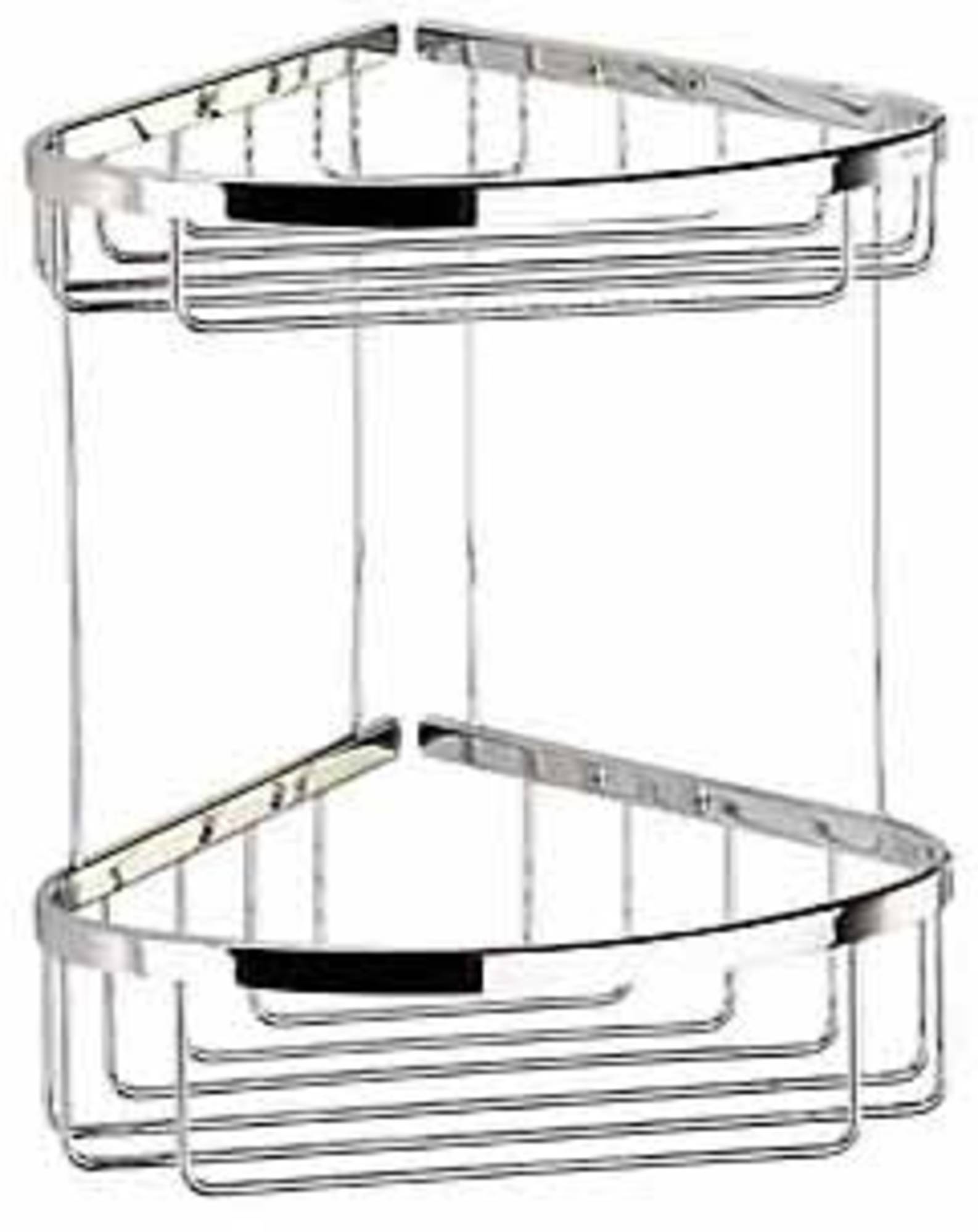 Geesa Basket hoekkorf dubbel groot chroom 91183