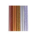 Rayher 10 x lijmstiften om op te strijken, lage temperatuur, lengte 10 cm, diameter 7 mm, goud/zilver/koper gemengd, 33496999