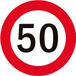 Bellatio Decorations 50 jaar Bierviltjes/onderzetters - 50x stuks - verkeersbord feestartikelen - Abraham/Sarah - Vijftigste/50e verjaardag