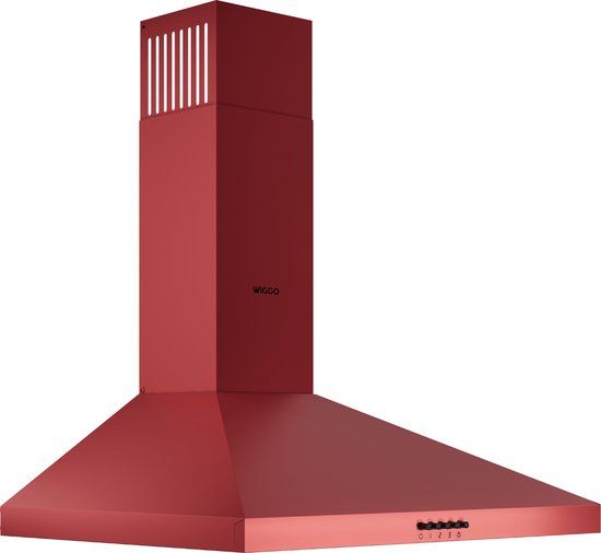 Wiggo WE-A630P(R) - 60cm Red Wall-mounted Cooker Hood - 680 m³/h - A Class