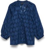 Vero Moda Vmthursday 3/4 V-neck Shirt Wvn 10348042 Navy Peony/squares Dames Maat - XL