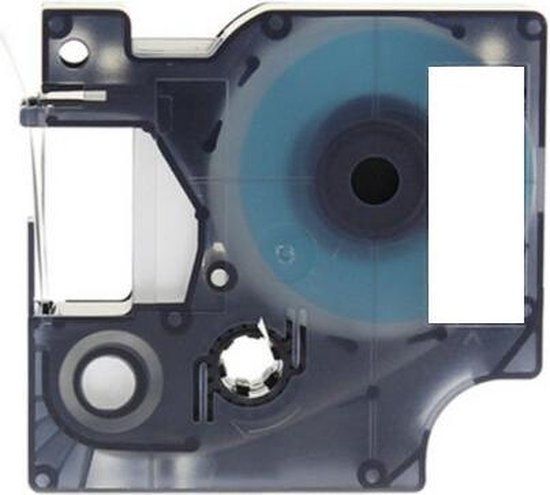 Print-Equipment Dymo D1 45019 tape zwart op groen (12mm) | Merkloos | 7,7 m