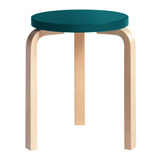 Artek - Stool 60 Kruk Seat Petrol lacquered Frame Birch natural lacquered